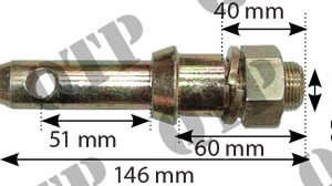 Pieces Tracteur  Broche de machine-outil Cat 2 - 7/8 po. UNF | Pieces Detachees Agricole